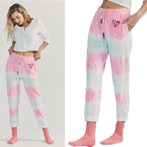 LoveShackFancy Santinella Terry Cloth Jogger Sweatpants Cherry Fizz sz S